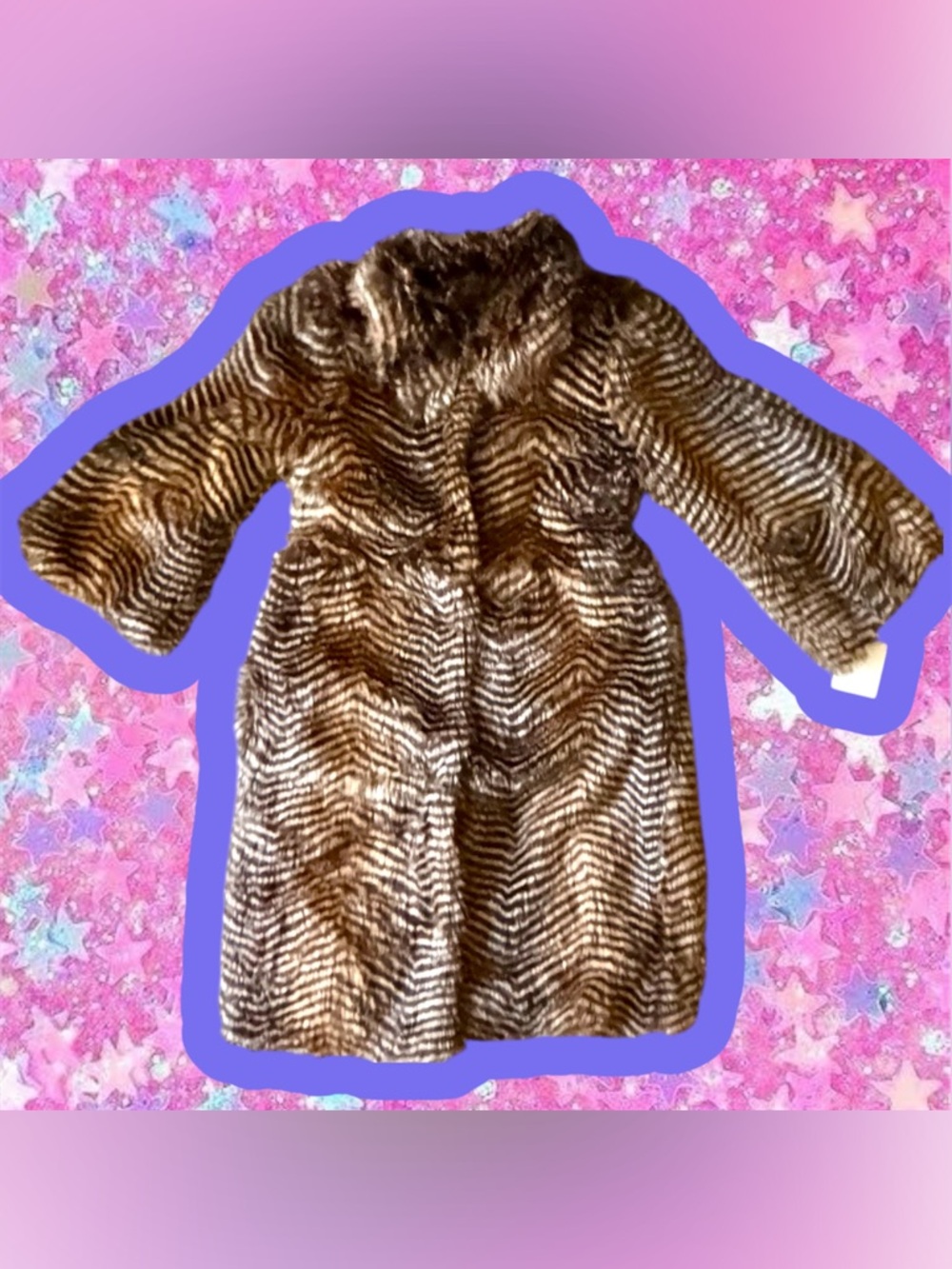 Vintage Y2K babydoll faux fur coat XS S 60s 50s vegan jacket free people glam